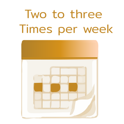 Two to three times per week because it feels oily